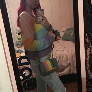 Rainbow crossbody purse